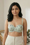 Zivame Print Paradise Padded Wired 3/4th Coverage Strapless Bra - Grass Green Floral — thumbnail 4
